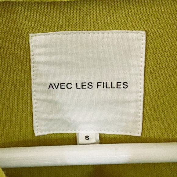 AVEC LES FILLES Mid Weight Shacket (Shirt Jacket) Chartreuse Small - Picture 4 of 6